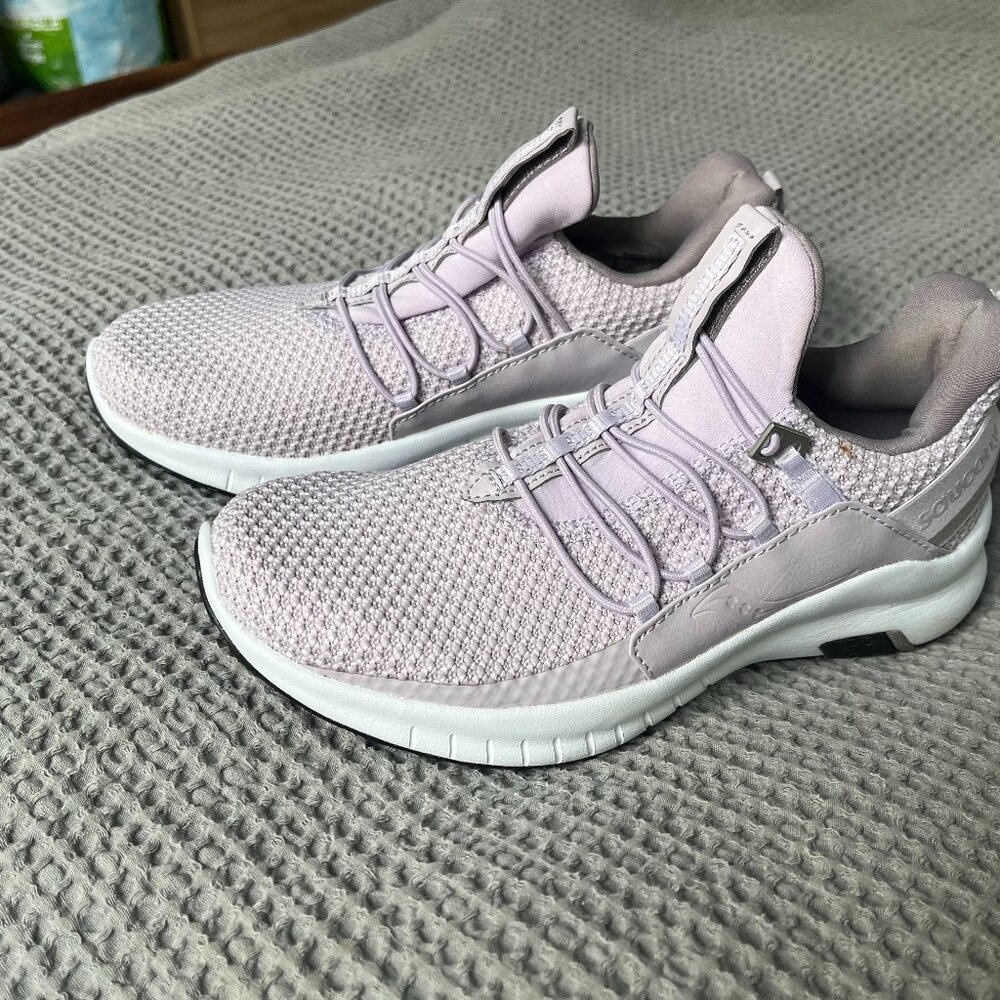 Lavender purple Saucony slip on tennis shoes